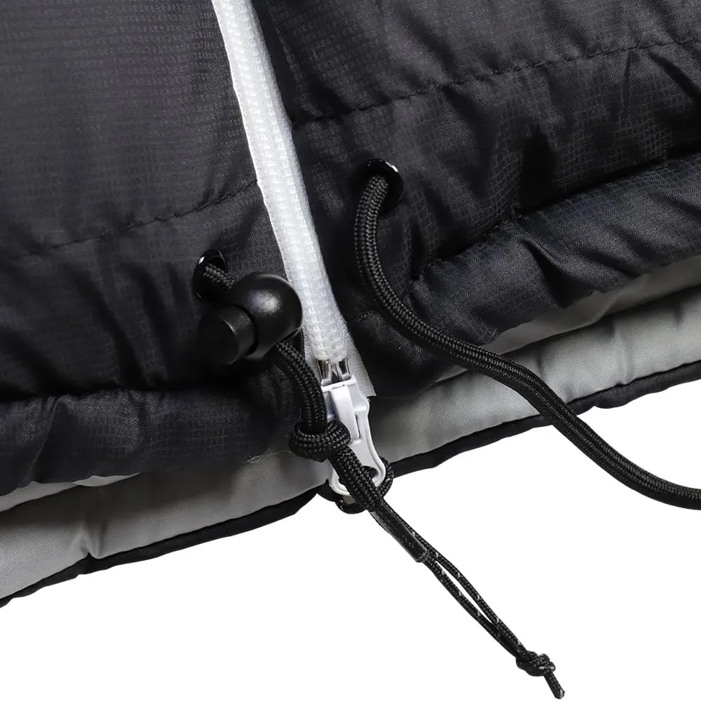Thermotuff Wearable Sleeping Bag with Dual Hoodie, Long Sleeves, Pockets & Adjustable Drawstring - Ideal for Camping, Cold Weather Hiking, and Stadium Sak Blanket