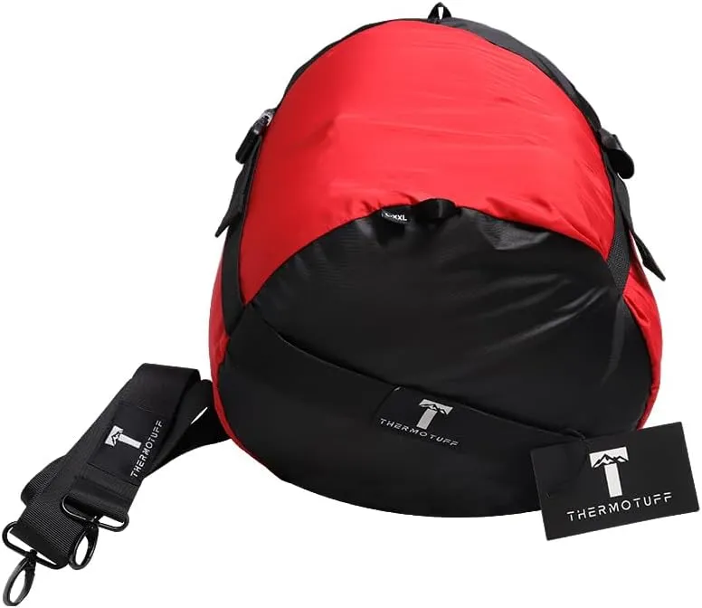 Thermotuff Wearable Sleeping Bag with Dual Hoodie, Zippered Arm Holes, Pockets & Adjustable Drawstring - Ideal for Camping, Cold Weather Hiking, and Stadium Sak Blanket