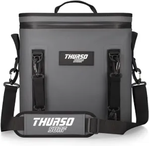 THURSO SURF Soft Cooler 24 Can Portable Ice Cooler Bag — 48 hr Insulation Leakproof & Airtight Waterproof Zipper Floating Beach Cooler for Travel Camping Kayak Paddleboard