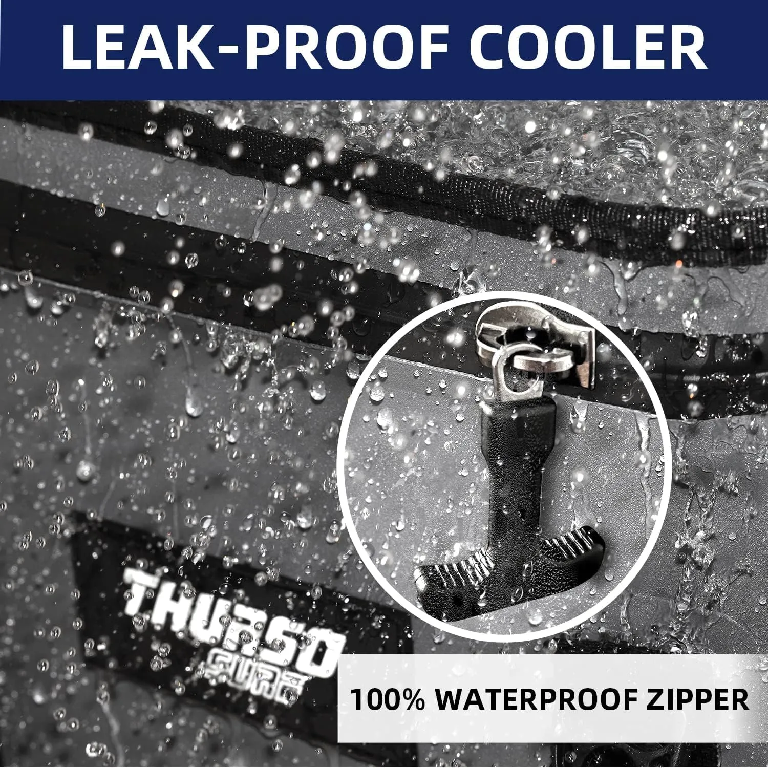 THURSO SURF Soft Cooler 24 Can Portable Ice Cooler Bag — 48 hr Insulation Leakproof & Airtight Waterproof Zipper Floating Beach Cooler for Travel Camping Kayak Paddleboard