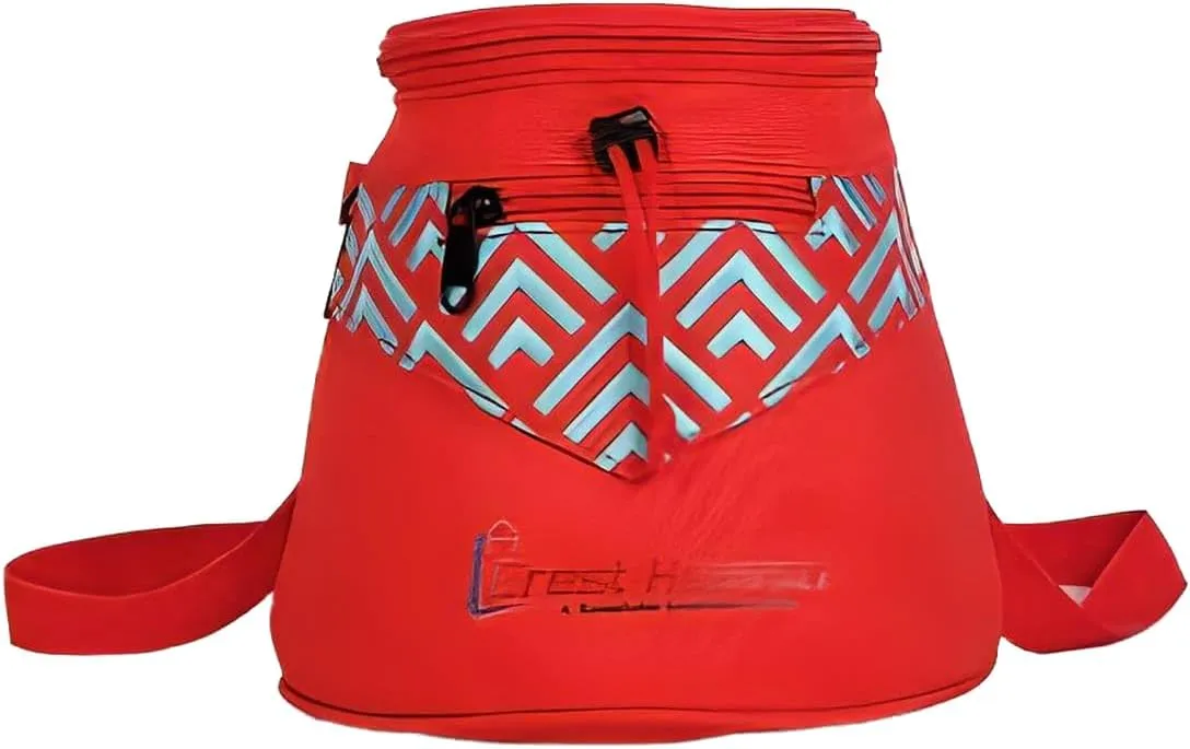 Tiny Chalk Bag for Rock Climbing & Gym Workouts Bags| 3 Zippered Pockets Chalk Bag with Quick-Clip Belt