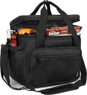 Tirrinia Insulated Cooler Bag-24 Cans Portable Collapsible Soft Sided Ice Chest, Leak-Proof with Zipper Cooler Box for Beach, Drink, Travel, Camping, Picnic