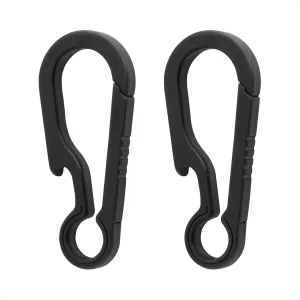 Titanium Carabiner Clip Small Backpack Clip Black Hook Heavy Duty Keychain Clips Anti-Lost Quick Release Key Chain for Keys Bottle Opener Keychain
