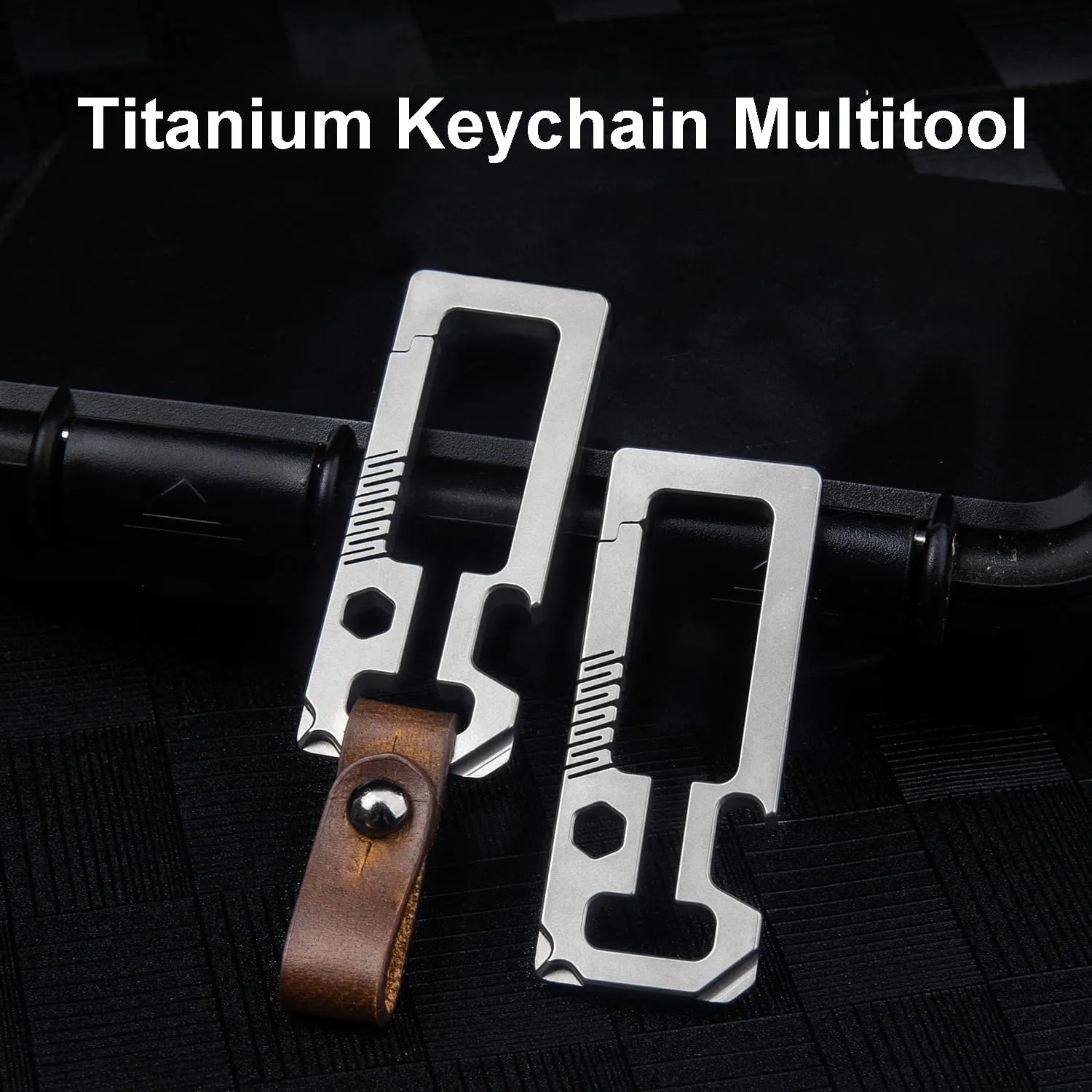 Titanium Keychain Bottle Opener Quick Release Belt Key Holder Leather Heavy Duty Car Carabiner Keychain Clip