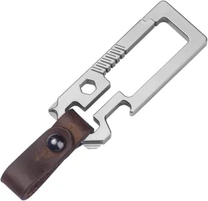 Titanium Keychain Bottle Opener Quick Release Belt Key Holder Leather Heavy Duty Car Carabiner Keychain Clip