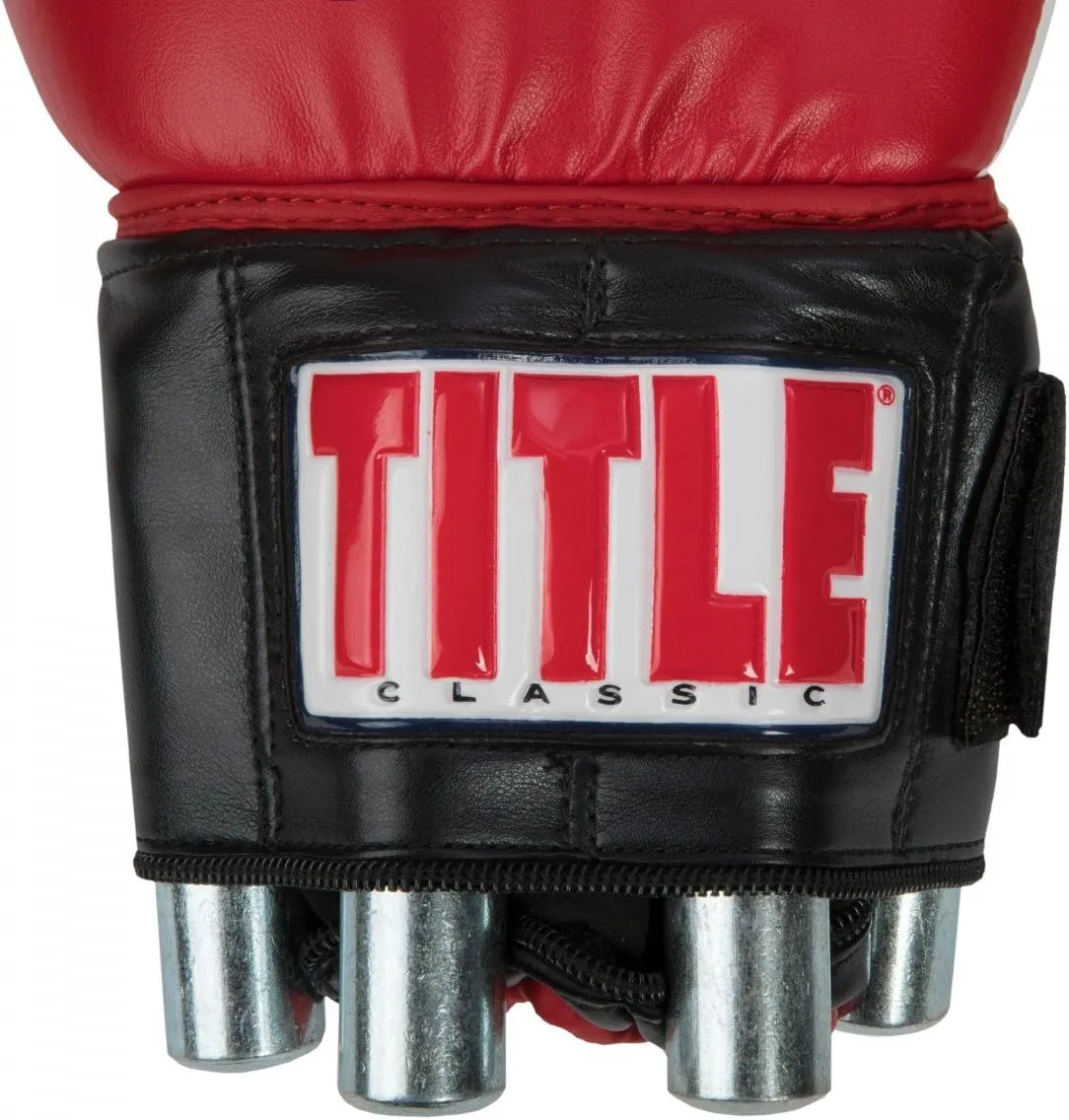 TITLE Boxing Classic Power Weighted Gloves - Weighted, Boxing, MMA, Men's Kickboxing Gloves for Hand Speed & Heavy Bag Training