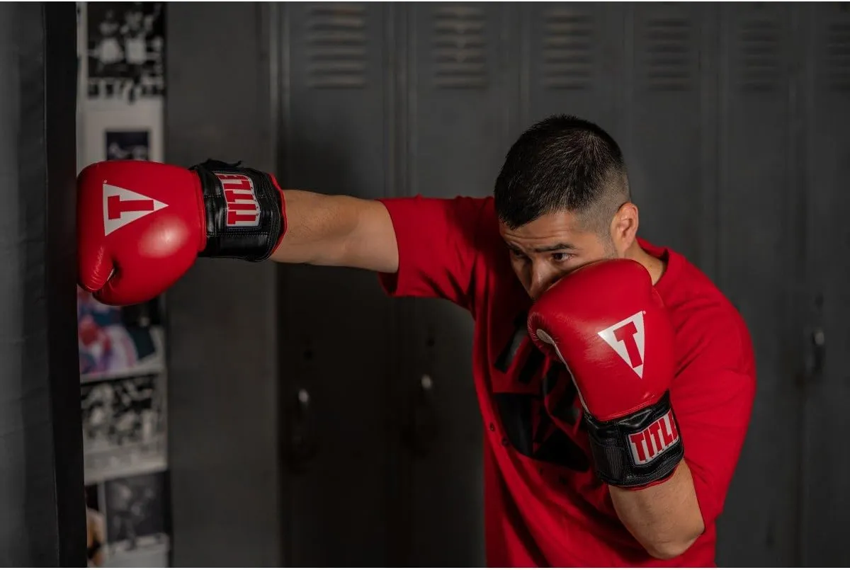TITLE Boxing Classic Power Weighted Gloves - Weighted, Boxing, MMA, Men's Kickboxing Gloves for Hand Speed & Heavy Bag Training