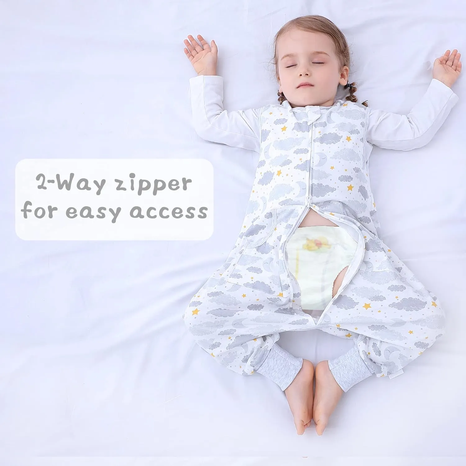 Toddler Sleeping Sack with Feet, Walker Sleep Sack, 0.5Tog