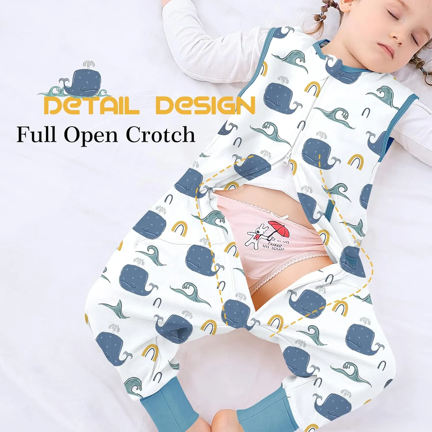 Toddler Sleeping Sack with Feet, Walker Sleep Sack, 0.5Tog