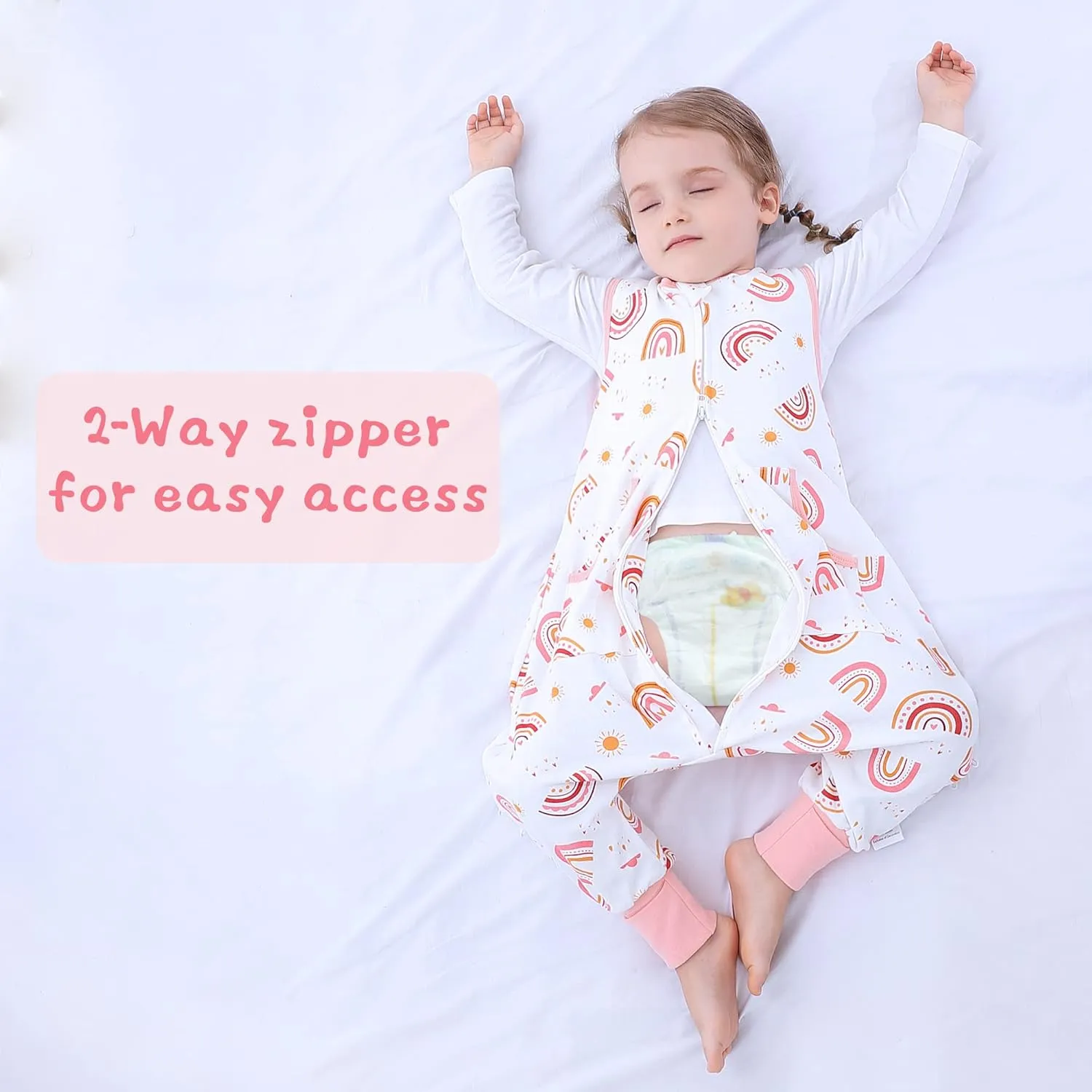 Toddler Sleeping Sack with Feet, Walker Sleep Sack, 0.5Tog