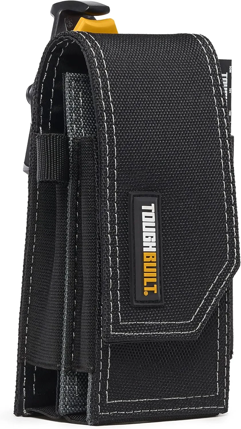 ToughBuilt - Smart Phone Pouch with Pencil Pockets - Compatible with Most Tool Belts, Heavy Duty Construction (Smartphone Plus Pouch)