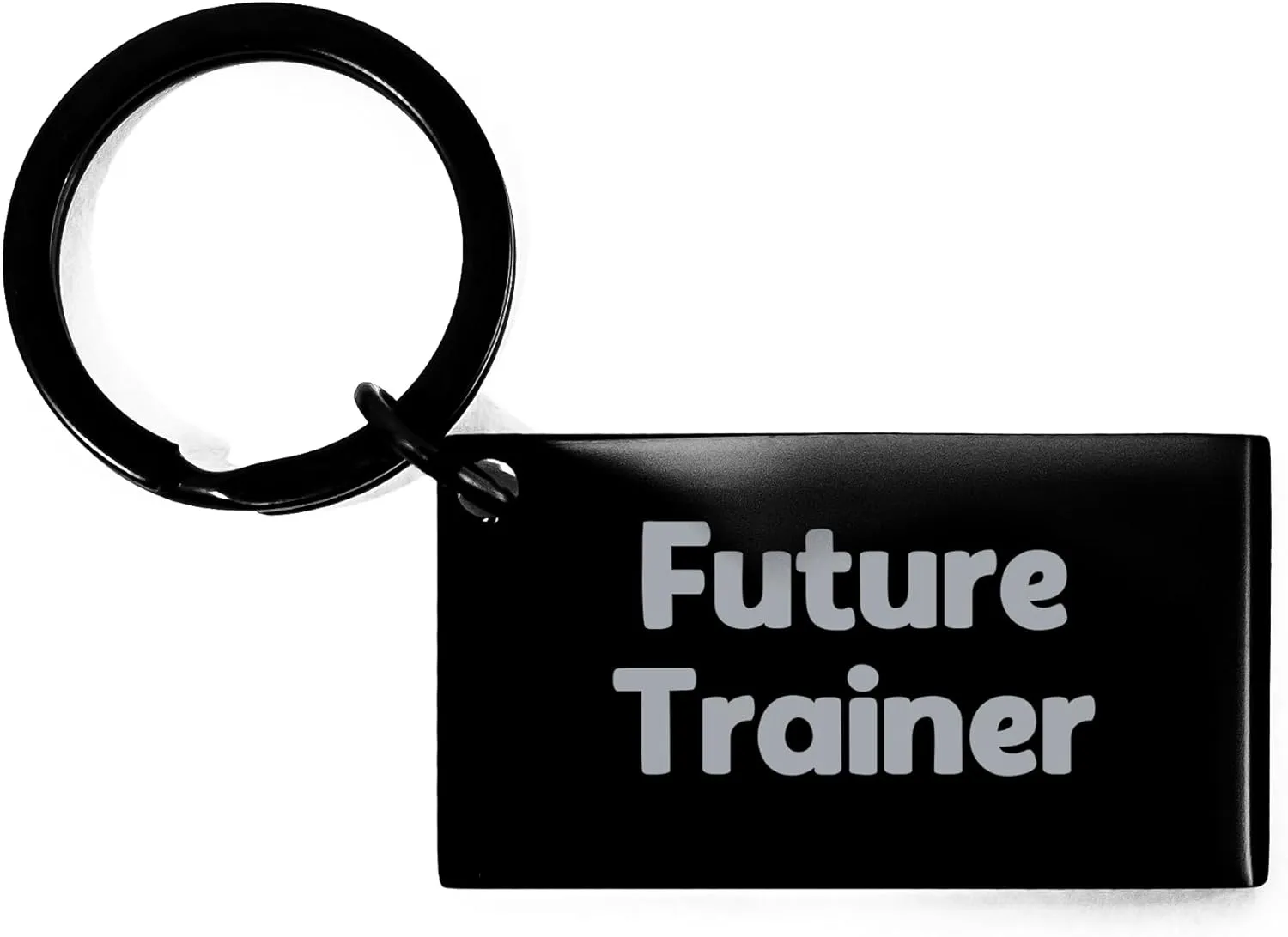 Trainer Gifts from Friends, Inspirational Keychain for Christmas, Quote: 'Future Trainer', Stainless Steel Keychain