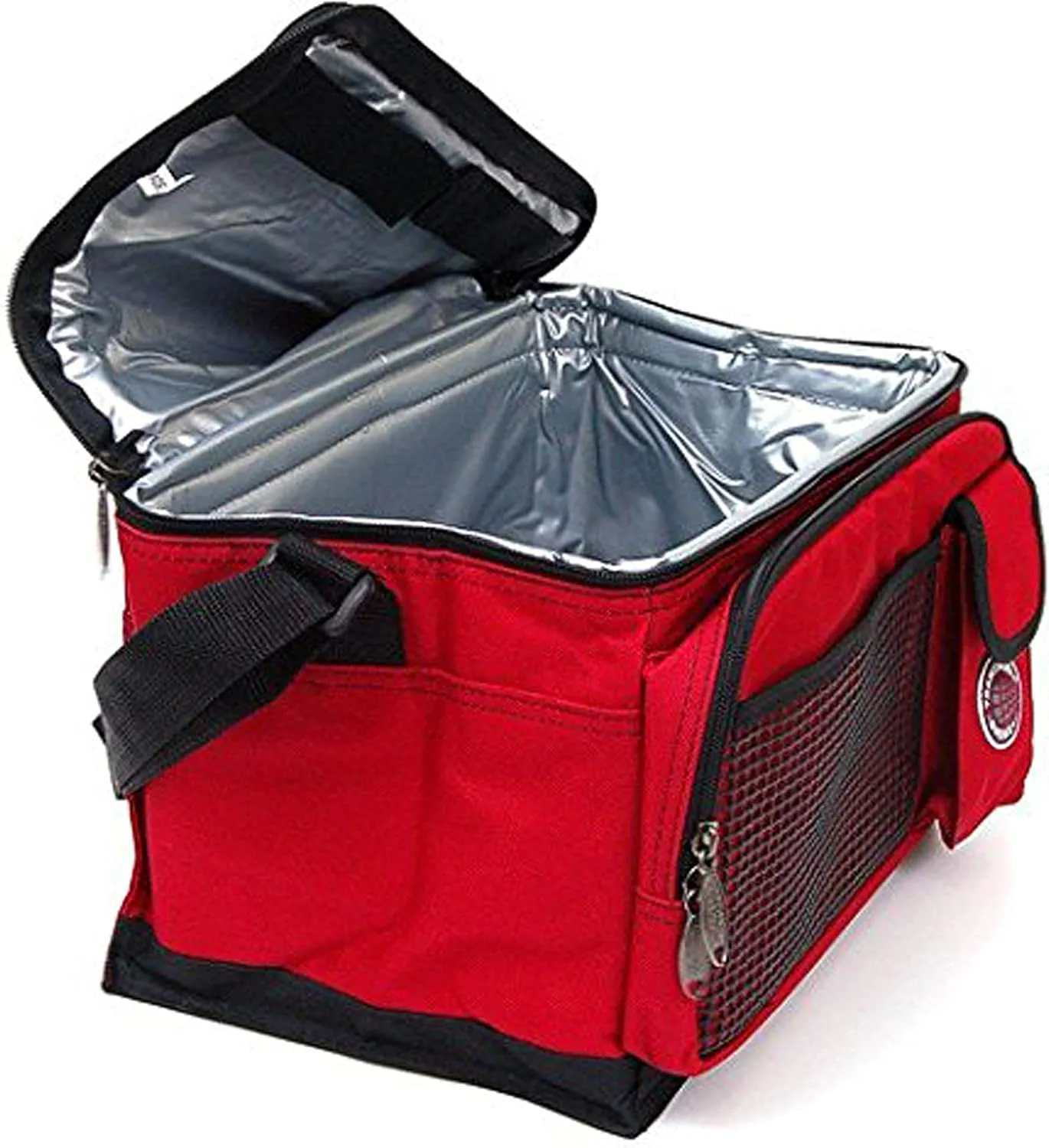 Transworld Durable Deluxe Insulated Lunch Cooler Bag (Many Colors and Size Available) (13 1/2"x10"x10", Red)
