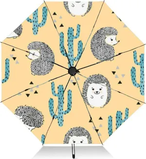 Travel Umbrella for Rain Windproof flowers and cats Animal hand drawn style Cartoon style Funny kids fab Automatic Cute Portable Compact Umbrella for Women Purse Backpack Car Black Sun UV Protection