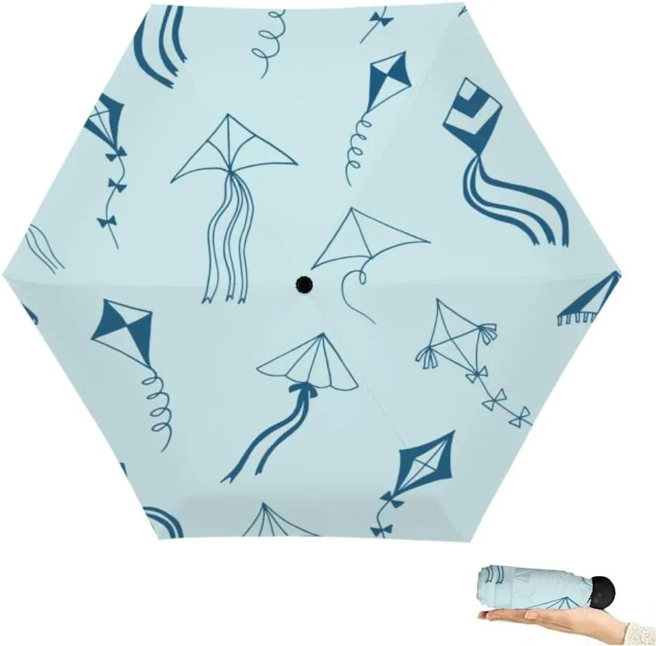 Travel Umbrella for Rain Windproof Summer nature botanical Large daisy flower buds Floral Outline Automatic Cute Portable Compact Umbrella for Women Purse Backpack Car Black Sun UV Protection
