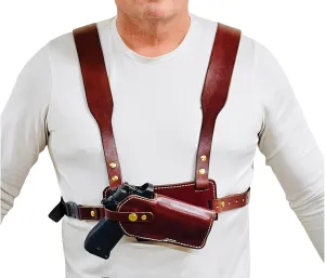 Triple K K-Max Chest Holster Right Hand Sig P220, P225, P226 Leather Tan