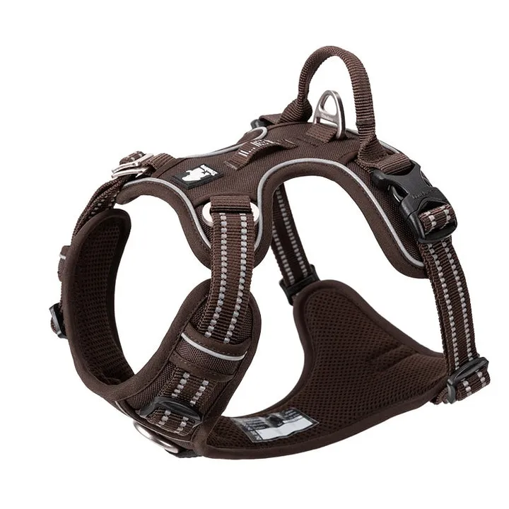 True Love No Pull Explosion Proof Dog Harness - Brown, XL