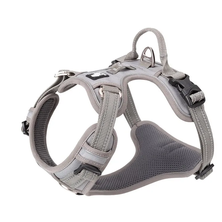 True Love No Pull Explosion Proof Dog Harness - Grey, M