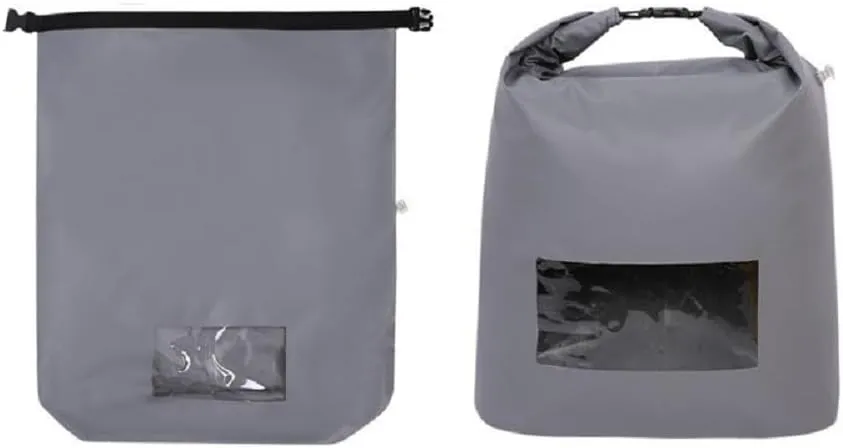 TSINGS Large Capacity Collapsible Fishing Gear Bag 29 * 23 Inches with Sealed Oxygenation Hole, Car Portable Live Fish Bucket (Gray)