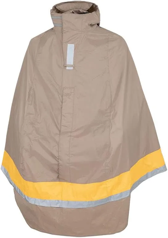 Tucano Urbano Cycling Rain Cape, Garlbaldina, Dove Grey, w/Front Bike Seat Cover