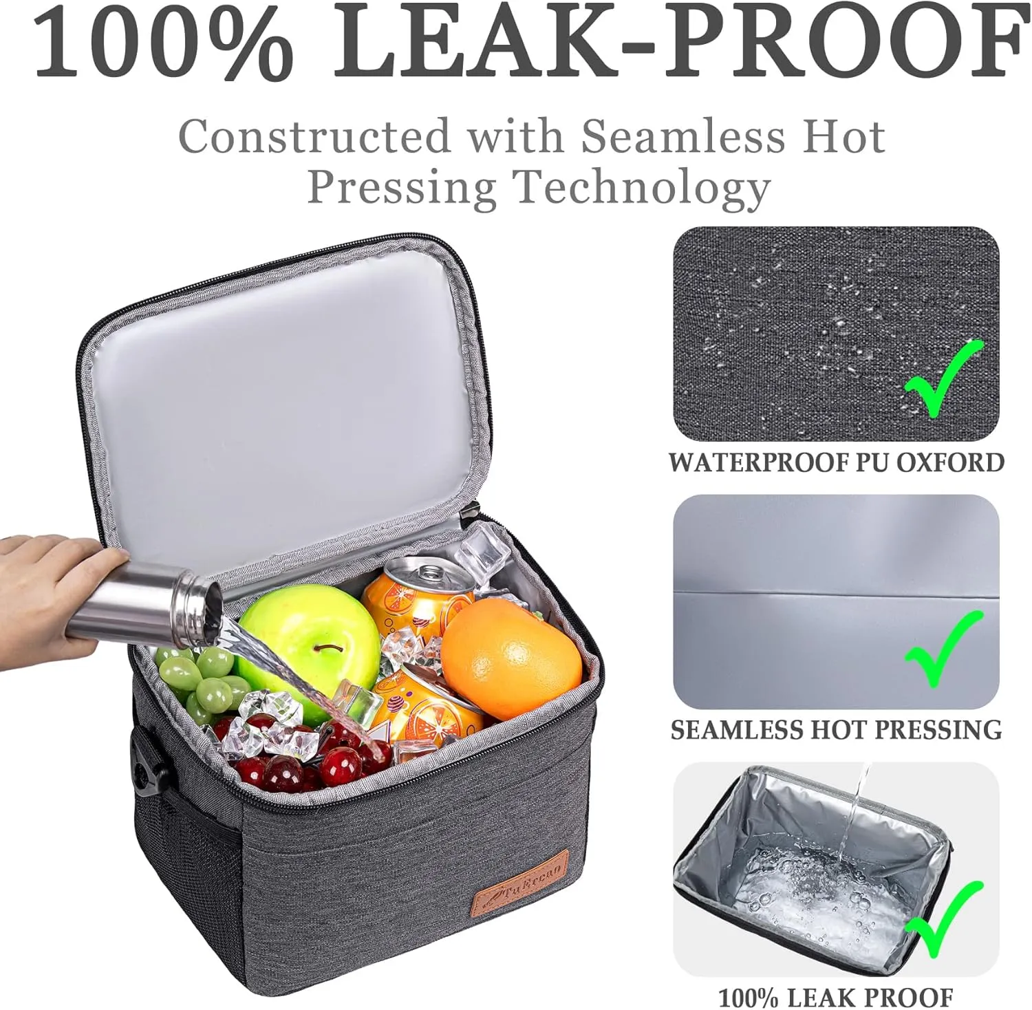 TuErcao 6 Can Mini Soft Cooler Bag for Beach Camping Travel Picnic Road Trip Leakproof Small Ice Chest, Insulated Cooler Lunch Box for Men Work