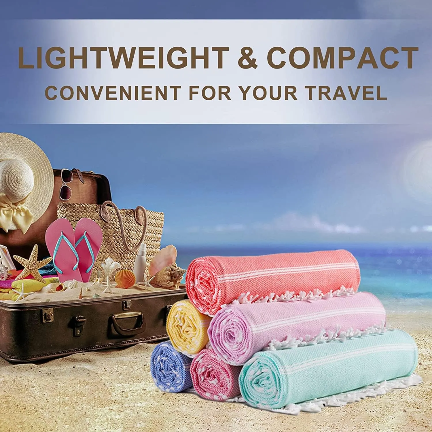 Turkish Beach Pool Towels Sandproof Lightweight Fast Drying Women Women Happy Birthday Gift Ideas Mom Mother Wife Sister Teacher Best Friend Boss Thank You Godmother Proposal Anniversary Romantic