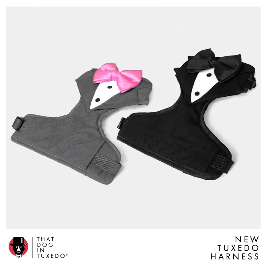 Tuxedo Dog Body Mesh Harness - Black