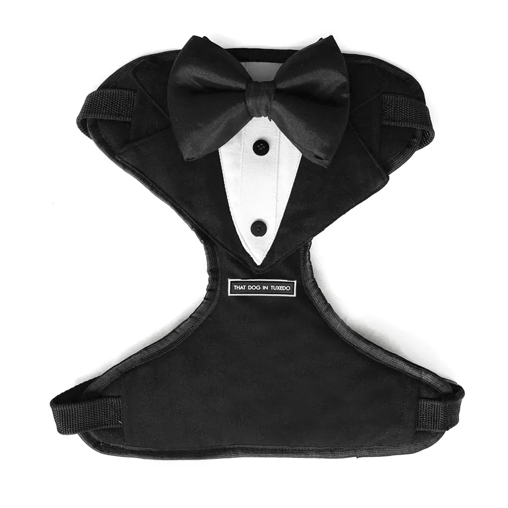 Tuxedo Dog Body Mesh Harness - Black