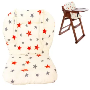 Twoworld Baby High Chair Seat Cushion Liner Mat Pad Cover Breathable（Star）