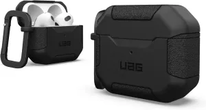 UAG AirPods Case (3rd Generation 2021) Scout Premium Rugged Hard Shell Full Protective Case Cover with Detachable Keychain Carabiner by URBAN ARMOR GEAR