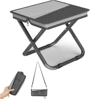 Ultralight Portable Folding Stool with Carry Bag - 265LB Load Capacity, Ideal for Camping, Hiking, Fishing, Gardening & Beach Outdoor Activities