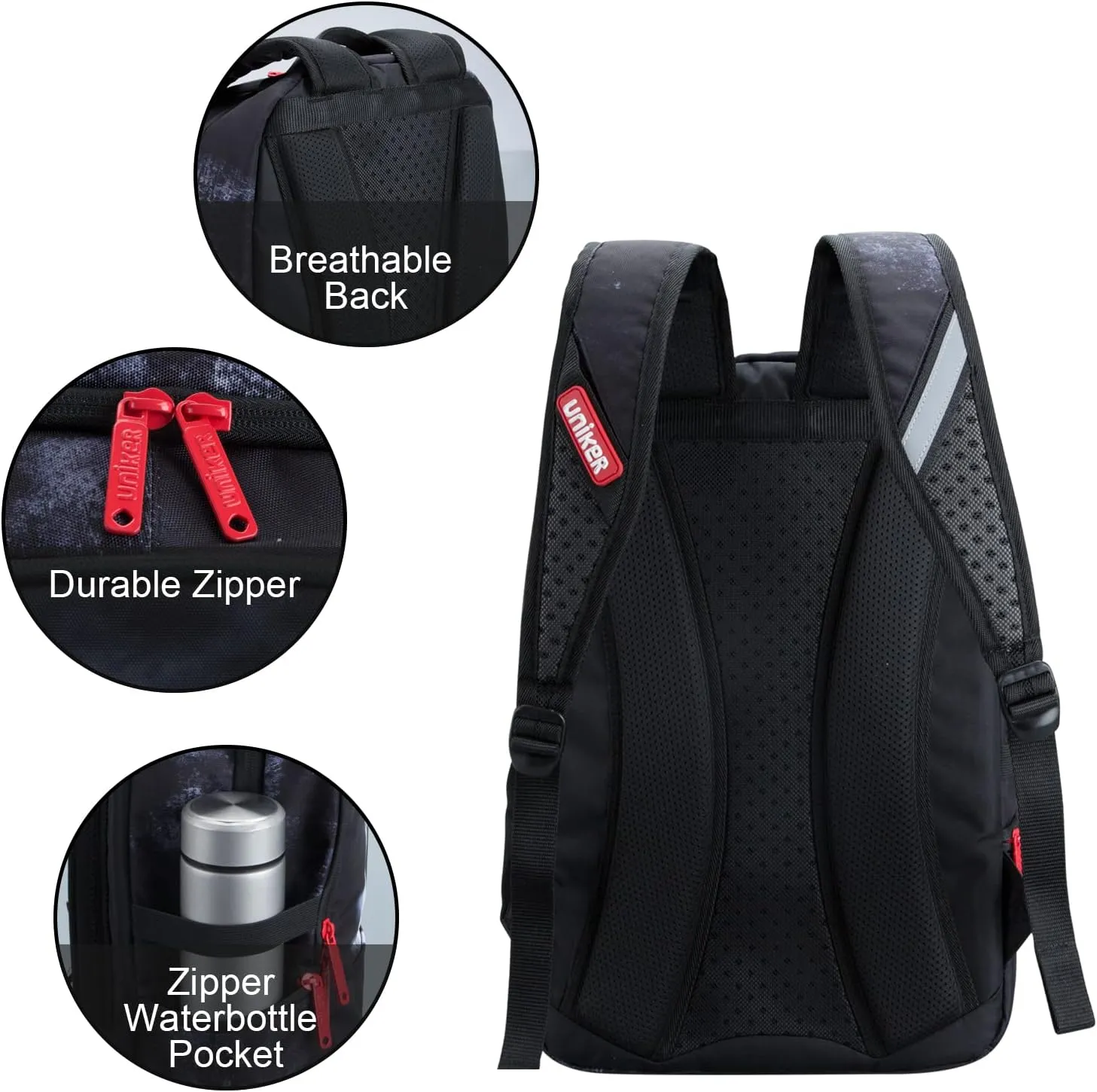 UNIKER Travel Laptop Backpack,Graffiti Backpack for Work,Men Daypacks Black,Designer Laptop Bag for 15.6 Inch,College Backpack Call of Duty Gamers