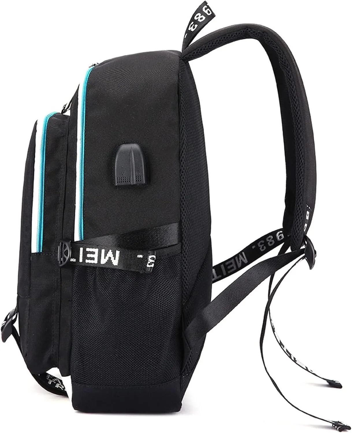Unisex Monster High Multifunction Backpack Classic Wear Resistant Bagpack Bookbag with USB Charging/Headphone Port