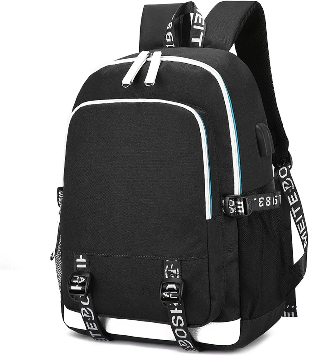 Unisex Monster High Multifunction Backpack Classic Wear Resistant Bagpack Bookbag with USB Charging/Headphone Port