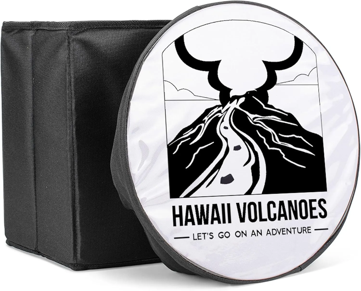 United States National Parks, Black, White 11.5 x 10.75 Inch 600D Polyester Collapsible, Foldable, Insulated Soft Cooler