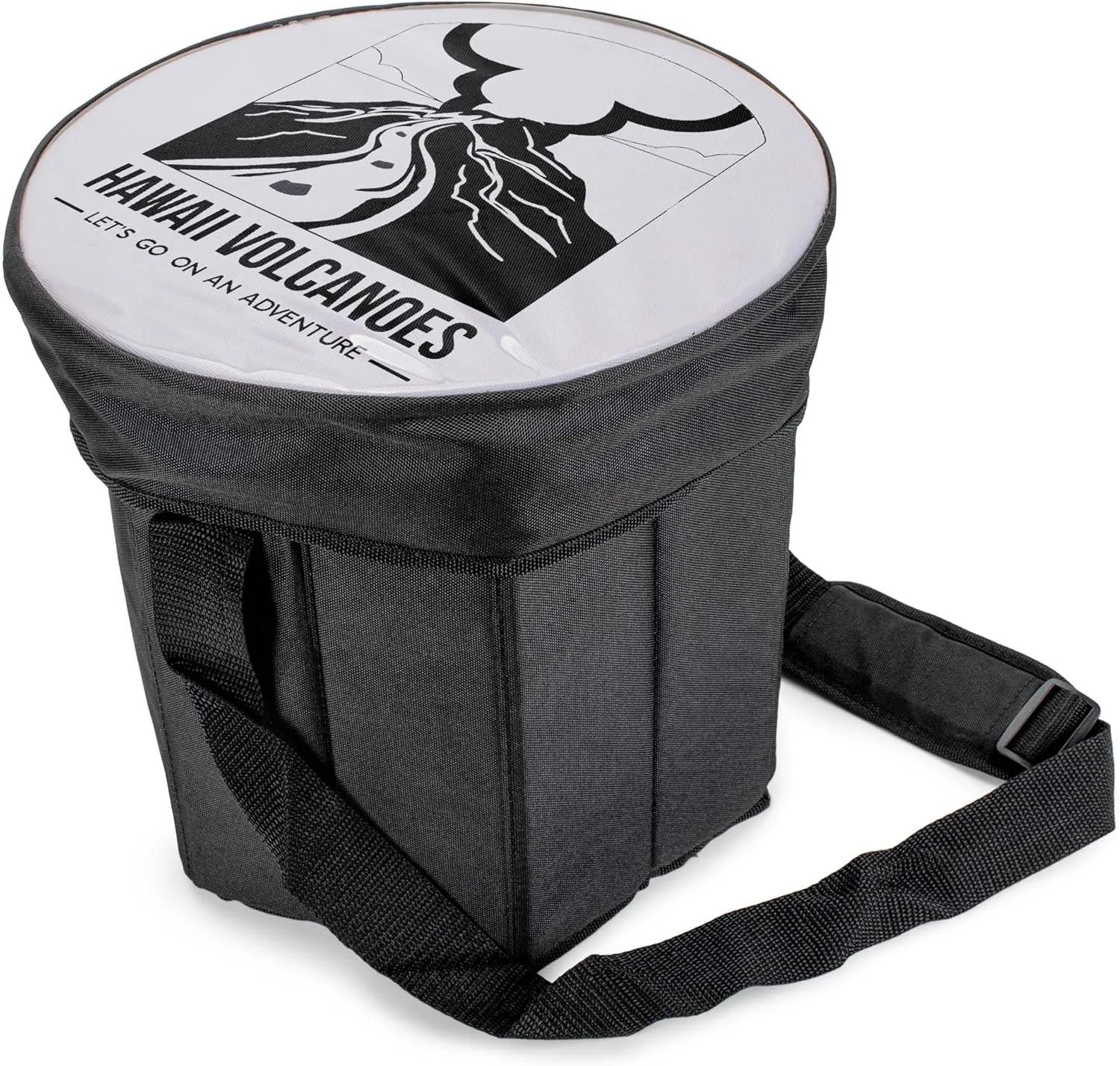 United States National Parks, Black, White 11.5 x 10.75 Inch 600D Polyester Collapsible, Foldable, Insulated Soft Cooler