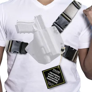 Universal Chest Rig & Mounting Hardware - Underarm Shoulder & Waist Holsters for Concealed Carry - Adjustable Pistol Chest Holster Harness, Gun Holster Not Included