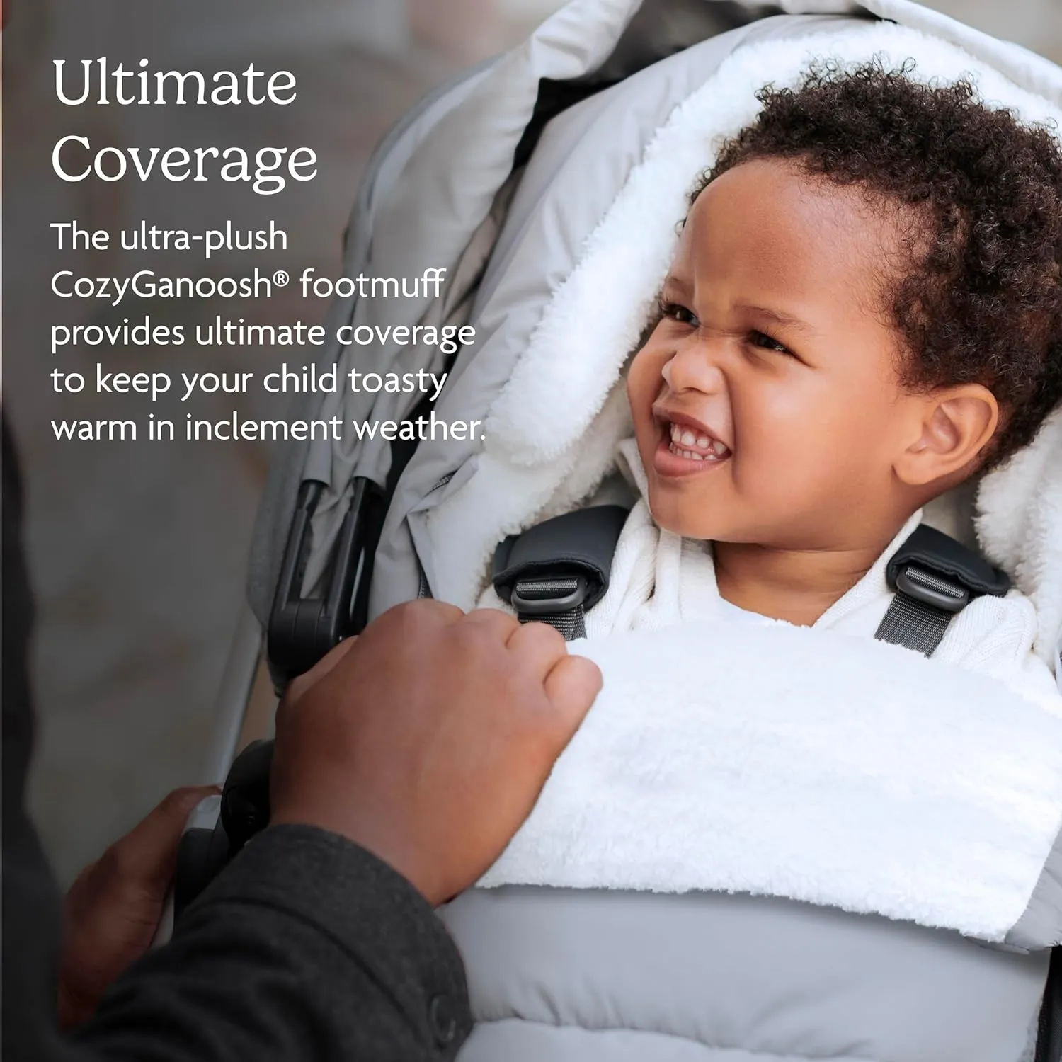 UPPAbaby CozyGanoosh Footmuff - Easily Attaches to UPPAbaby Strollers   RumbleSeat - Ultra-plush, Weather-Proof - Winter Stroller Cover - Jake (Charcoal)