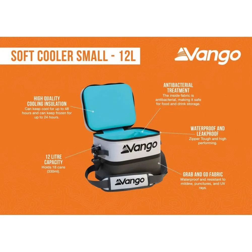 Vango Soft Cooler Small - 12L Cooler Coolbox 12L Cool Grey