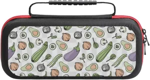 Vegan Portable Protective Shell Compatible with Switch Case Hard Travel Tote Bag with 20 Game Cartridges