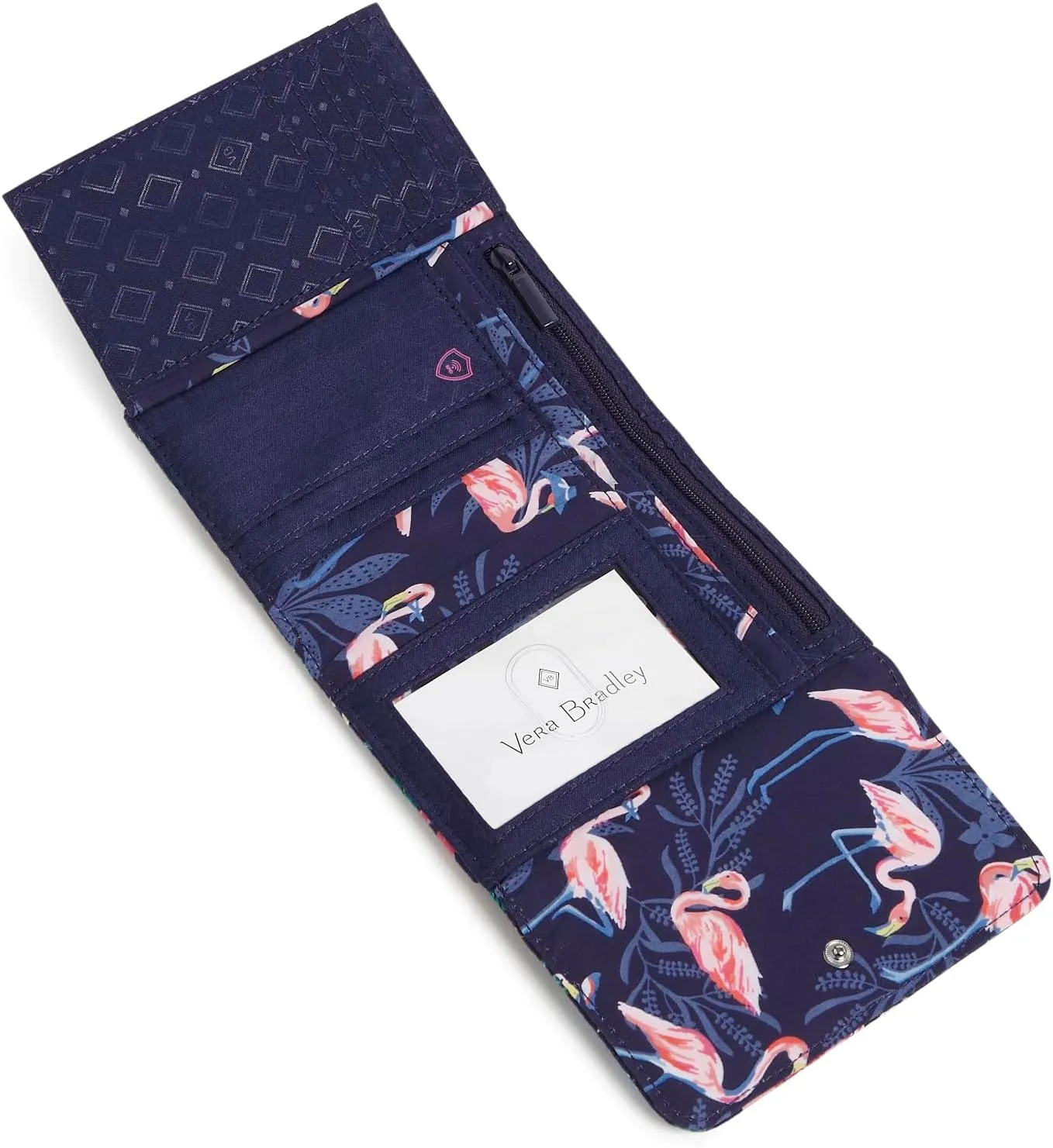 Vera Bradley Women's Cotton Riley Compact Wallet with RFID Protection