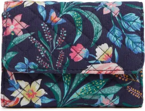 Vera Bradley Women's Cotton Riley Compact Wallet with RFID Protection