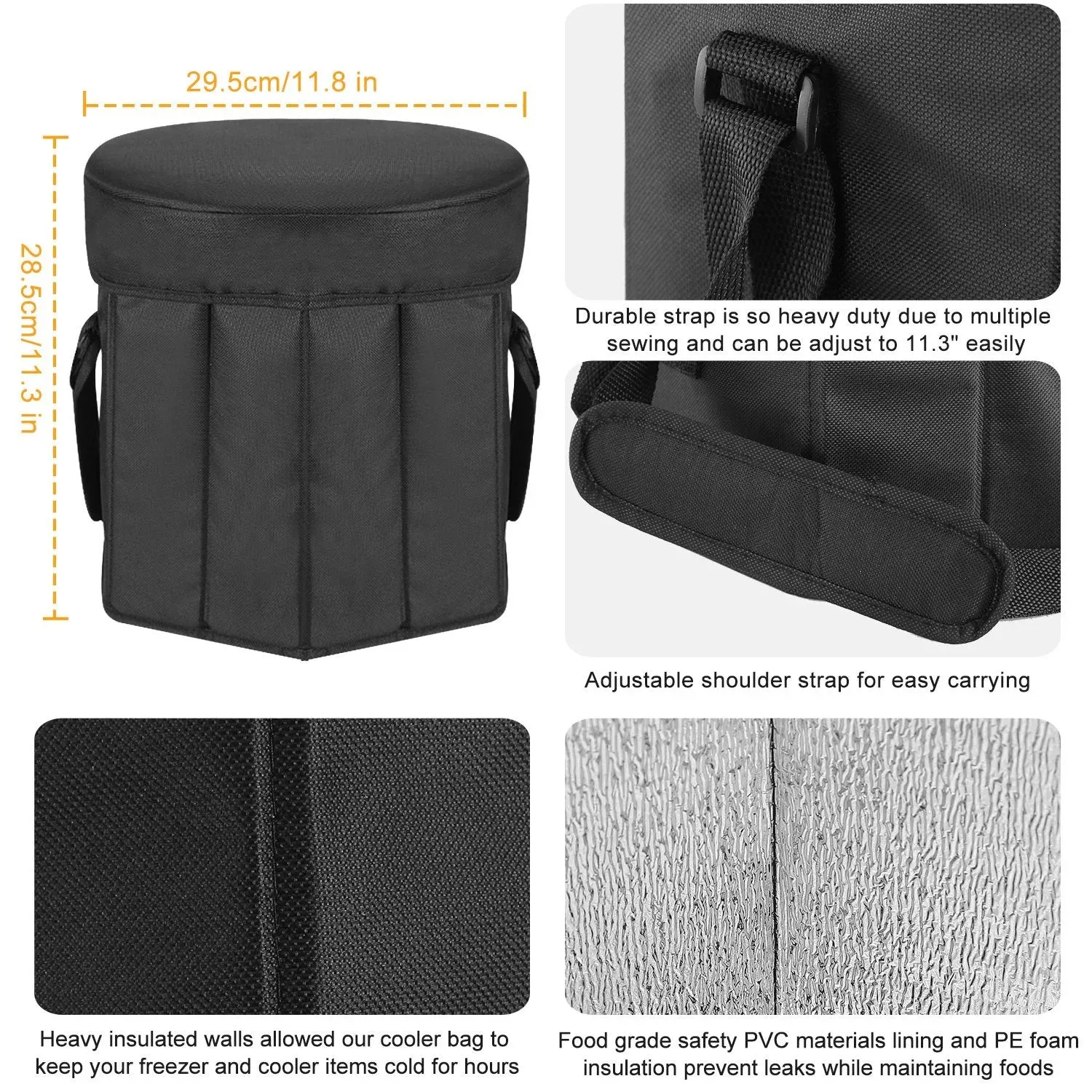 Versatile Insulated Cooler Bag for Outdoors and Travel With 3 Gallon Capacity