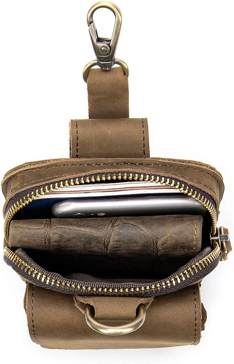 Vertical Cell Phone Waist Pouches, Men Small Tactical Duty Belt Backpack Pouch, Cell Phone Bag Carrying Case Card Holder Compact Water Resistant Utility Gadget Hanging Waist Pocket for Outdoor Sports