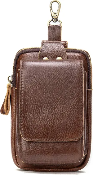 Vertical Cell Phone Waist Pouches, Men Small Tactical Duty Belt Backpack Pouch, Cell Phone Bag Carrying Case Card Holder Compact Water Resistant Utility Gadget Hanging Waist Pocket for Outdoor Sports