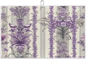 Vintage Lavender Flowers Golf Towel with Heavy Duty Carabiner Clip Quick Dry Ultra Absorbent Club Ball Cleaning Towel Golf Accessories for Men Women