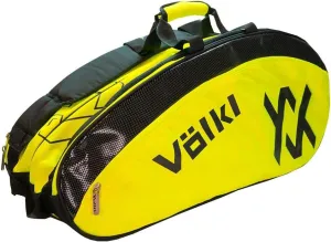 Volkl Tennis Combi Bag | Holds 6-9 Racquets | Shoe Pocket | Zippered Valuables Pocket | 32” L x 13” H x 11” W (Neon Yellow/Black)
