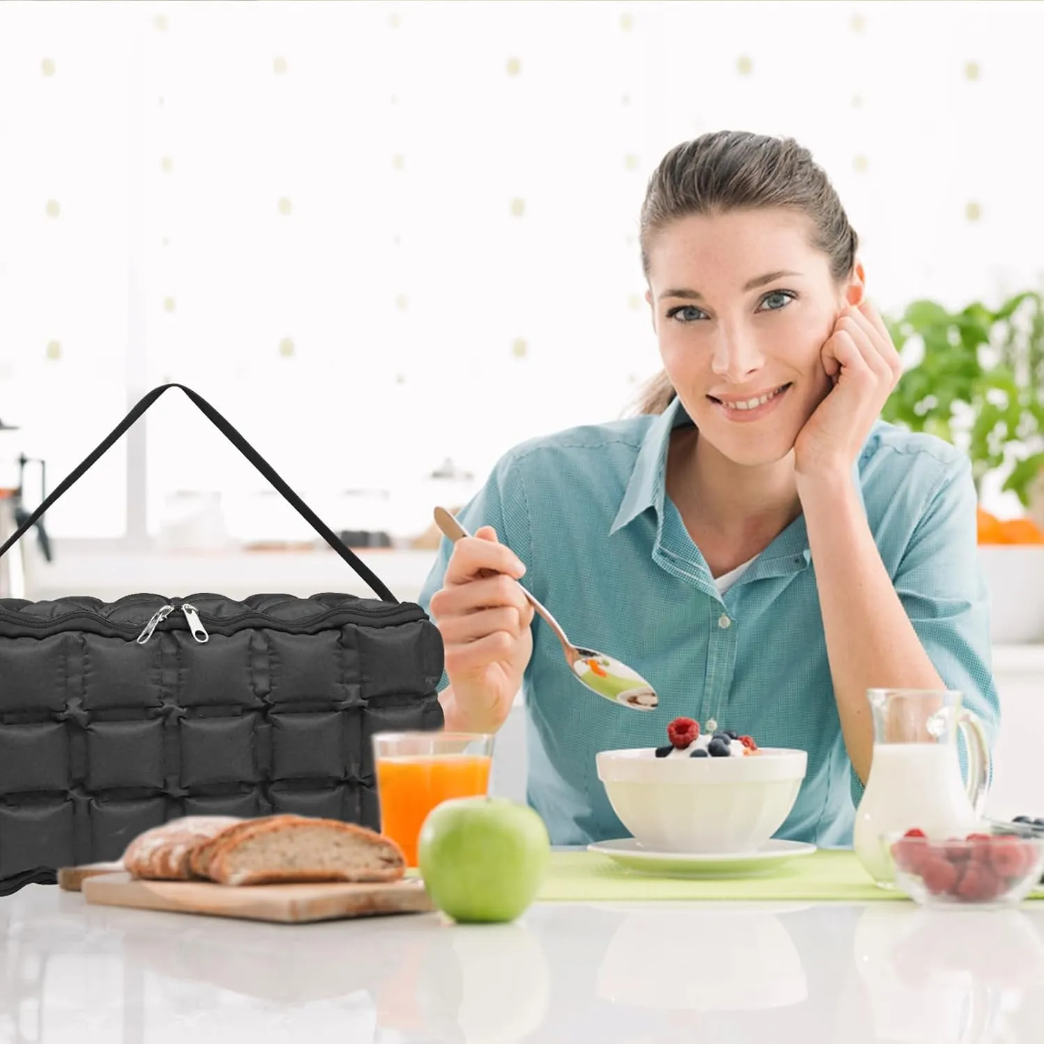 Water-Activated Freezable Cooler Bag, Reusable Super Absorbent Ice Pack for Long-Lasting Cold Storage, Camping, Groceries & First Aid (Non-Gel Eco-Friendly)