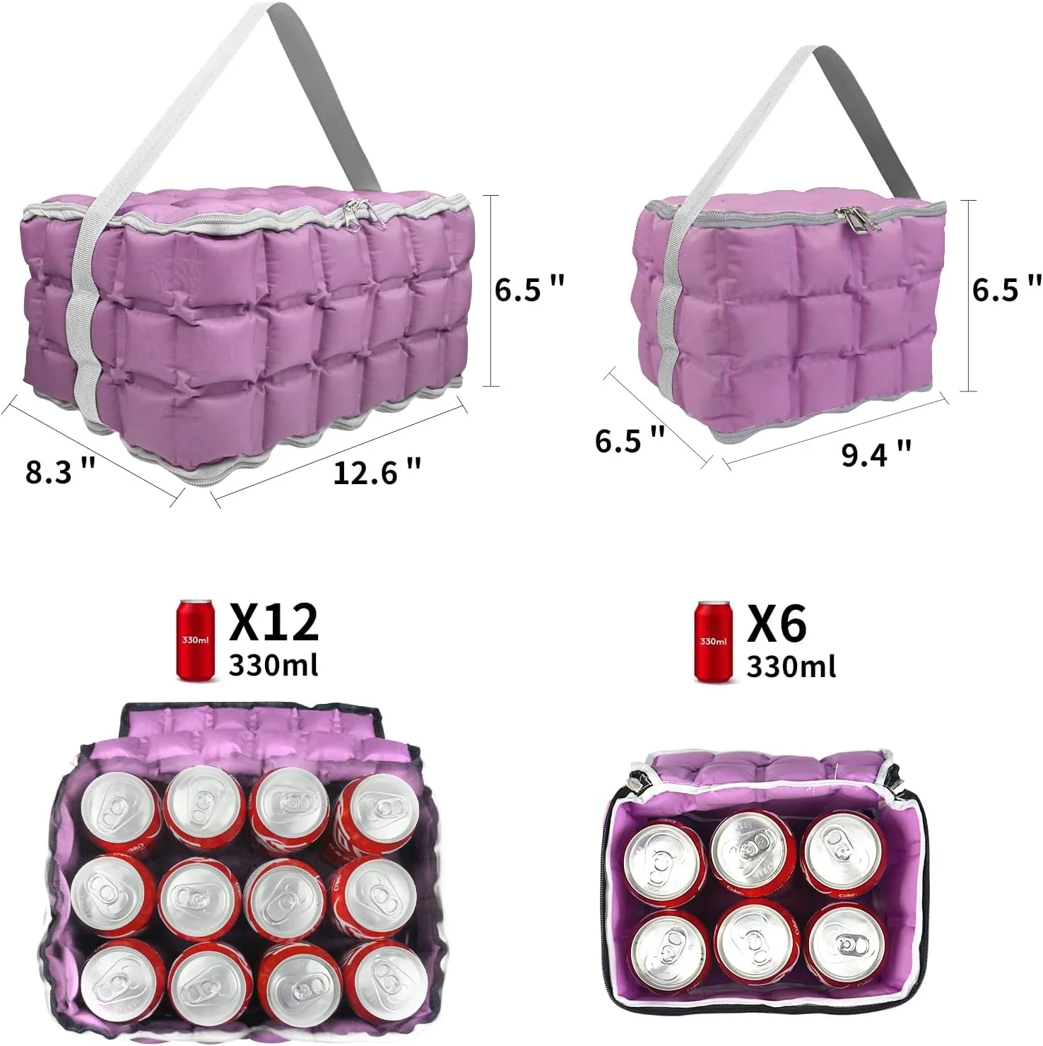 Water-Activated Freezable Cooler Bag, Reusable Super Absorbent Ice Pack for Long-Lasting Cold Storage, Camping, Groceries & First Aid (Non-Gel Eco-Friendly)
