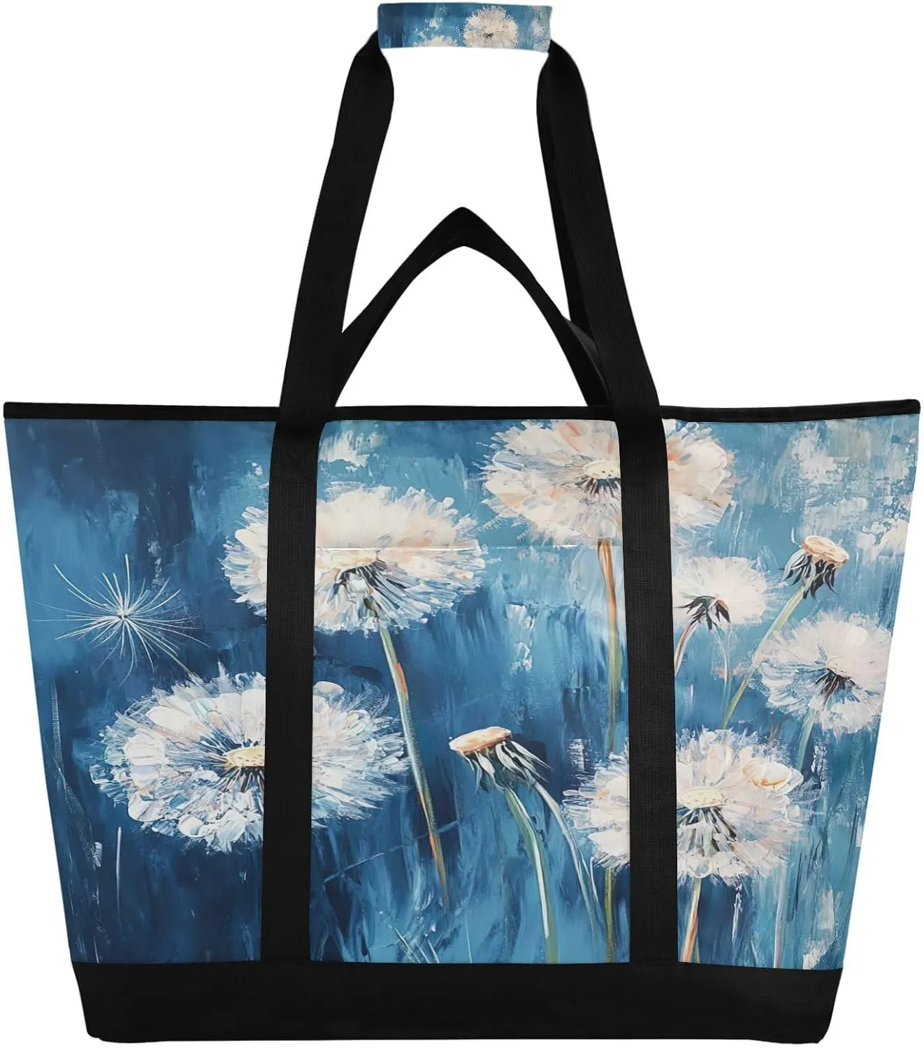 Watercolor Butterfly Reusable Insulated Lunchbox Cooler Bag, Leakproof Kitchen Grocery Bag Collapsible Portable Cooler Tote Bag for Picnic, Camping, Office, Travel